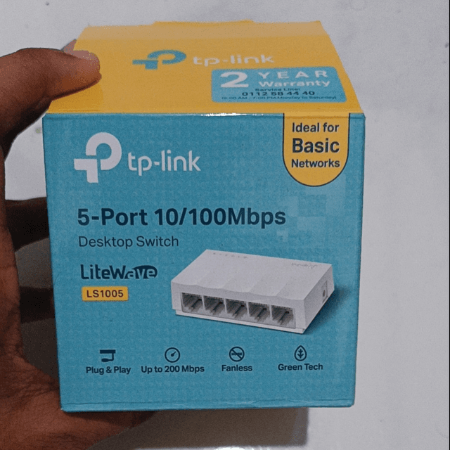 TP Link 5 Port Network Switch LS1005 100mbps